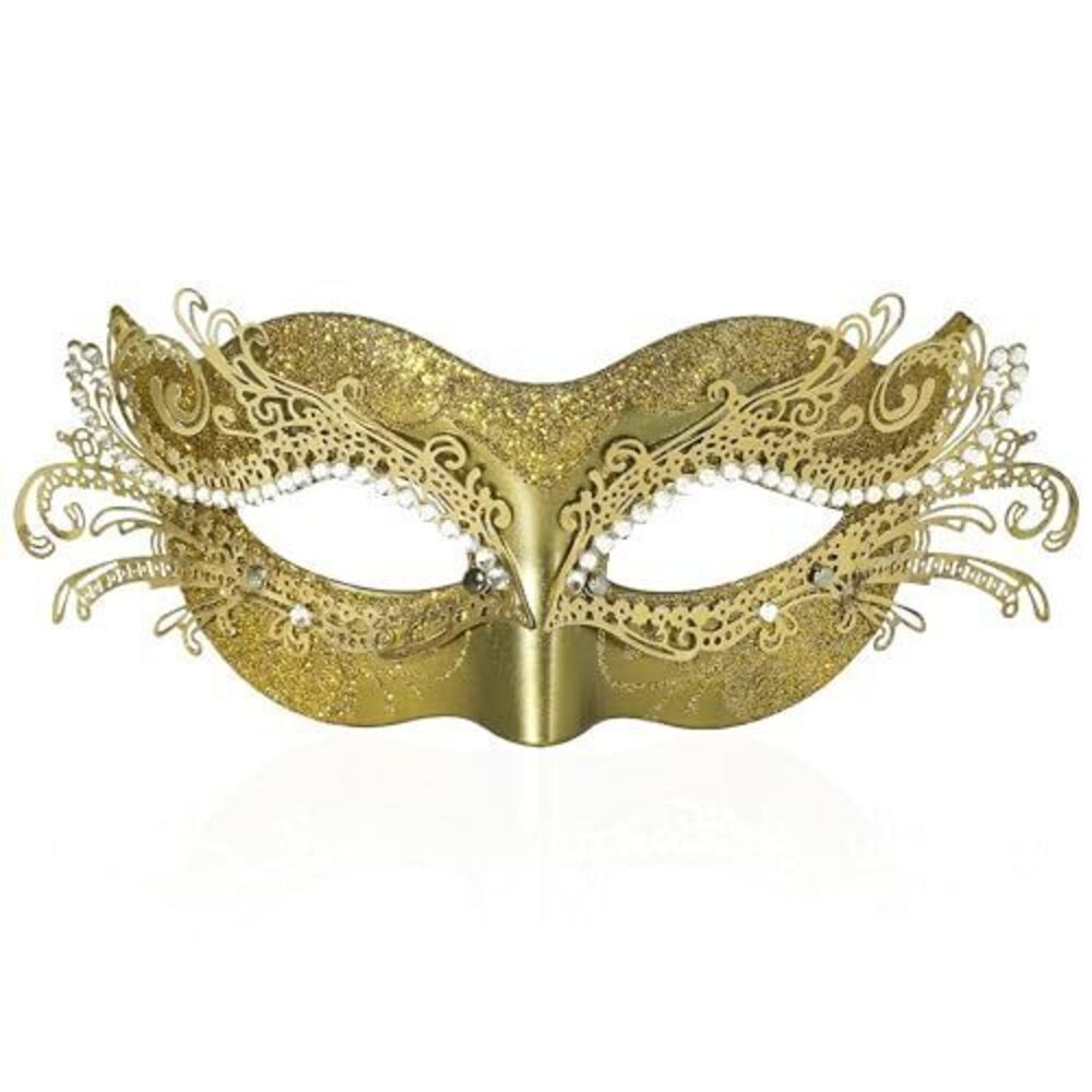 5999 2026 New Masquerade Mask , Metal Filigree Venetian Mask with Sparkle